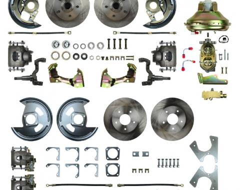 Right Stuff 1967 GM F-Body Non-Staggered 4 Wheel Power Disc Brake Conversion AFXDC42C