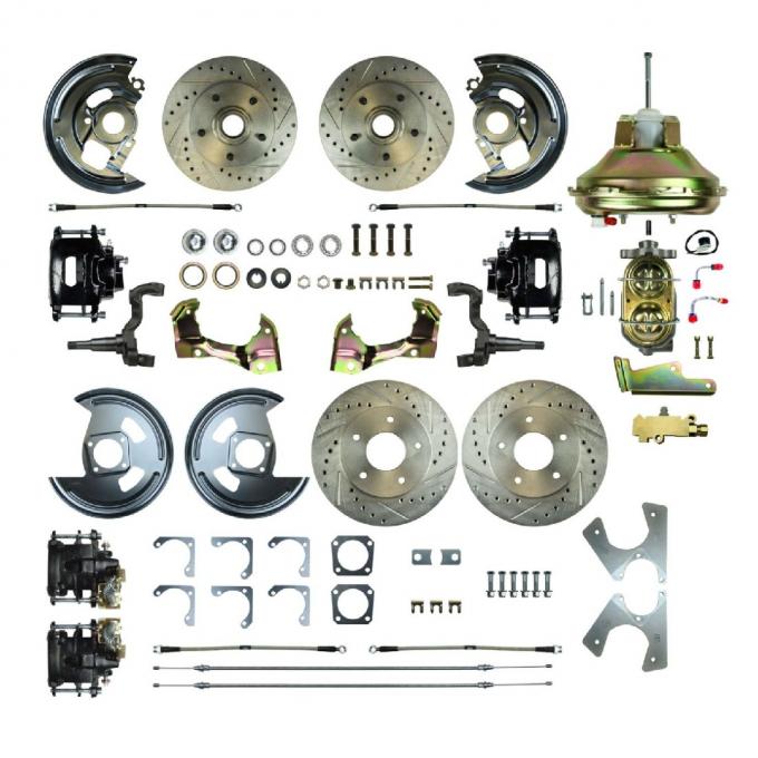 Right Stuff 1967 GM F-Body Non-Staggered 4 Wheel Power Disc Brake Conversion AFXDC42CS