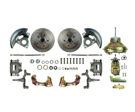 Right Stuff 67-72 Chevelle/GM A-Body, Power 11" Booster 2" Drop Front Disc Brake Conversion AFXDC06D