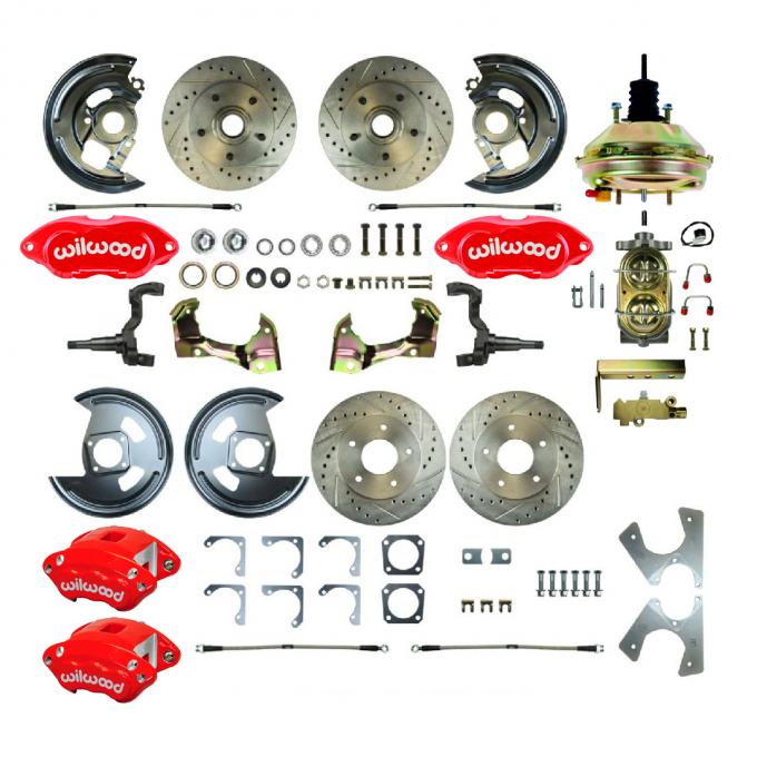 Right Stuff 62-67 Chevy II, Power 9" Booster, 4-Wheel Disc Brake Conversion Kit AFXDC23CZ