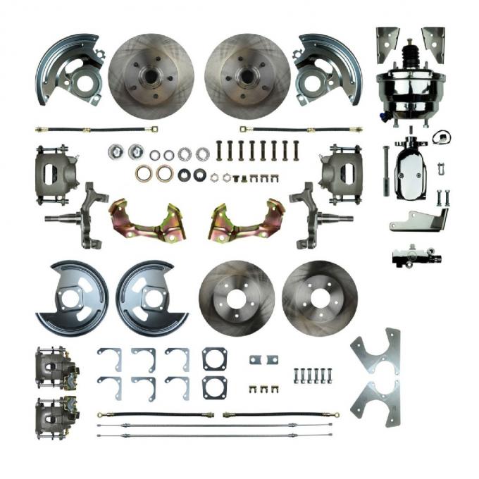 Right Stuff 64-72 GM A-Body, Power 8" Booster, 2" Drop, 4-Wheel Disc Brake Conversion Kit AFXDC41DX