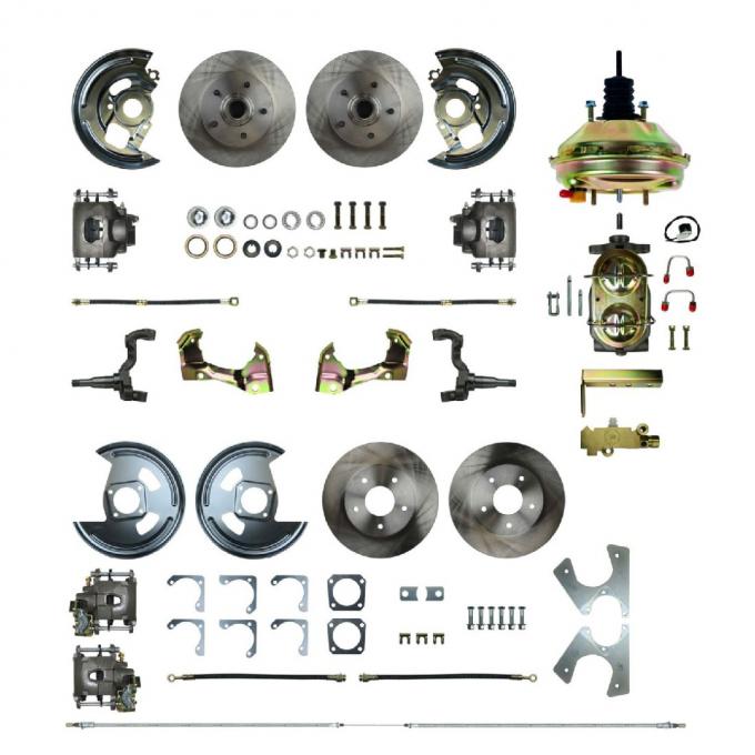 Right Stuff 1962-67 Chevy II, 9" Booster, , Power 4-Wheel Disc Brake Conversion AFXDC43C