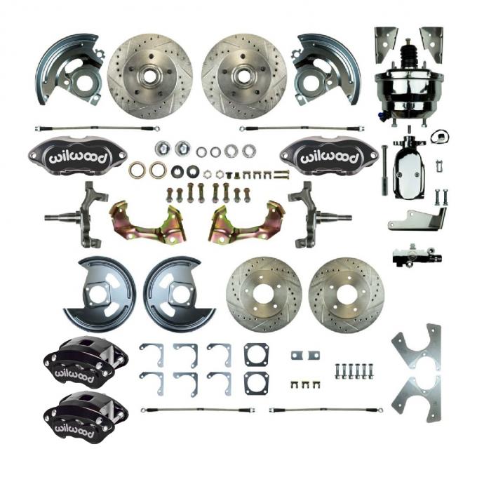 Right Stuff 64-72 GM A-Body, Power 8" Booster, 4-Wheel Disc Brake Conversion Kit AFXDC21DSX