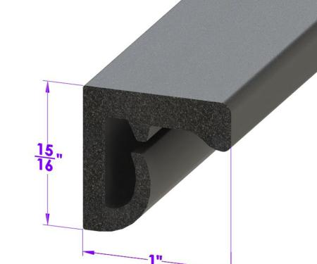Metro Moulded Parts Convertible Top Rail Seal LP 110-C