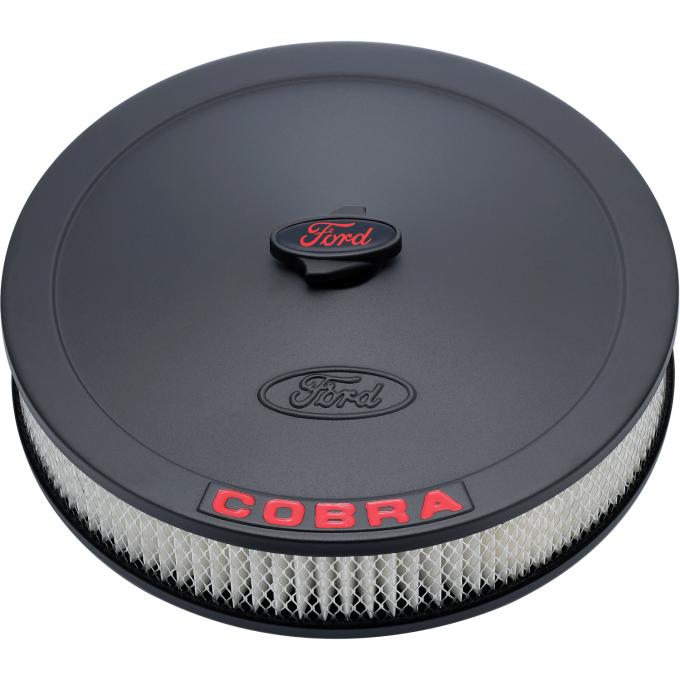 Proform Air Cleaner Kit, Black, Embossed Cobra Logo, 13 In. Diameter, With Center Nut 302-372