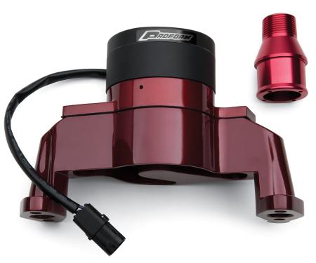 Proform Electric Engine Water Pump, Aluminum, Red Powder Coat, Fits SB Chevy Engines 66225R