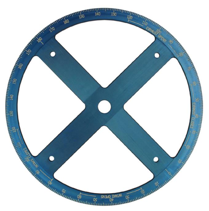 Proform Camshaft Degree Wheel, Pro Model, 16 Inch Diameter, Blue Anodized, White Numbers 67490