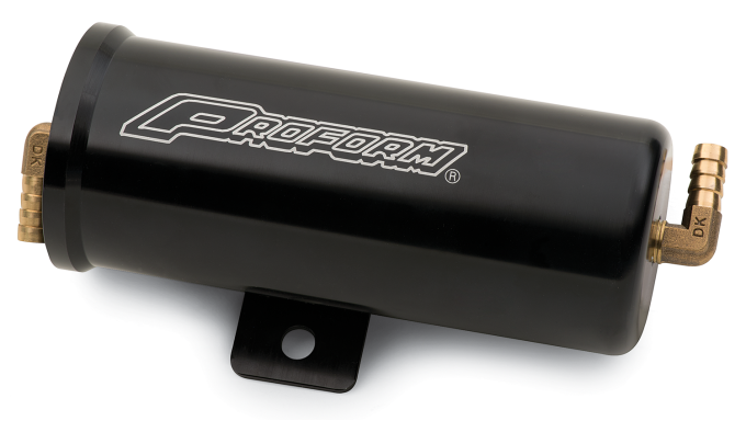 Proform Radiator Overflow Canister, Billet Aluminum, Universal, Anodized Black 69527