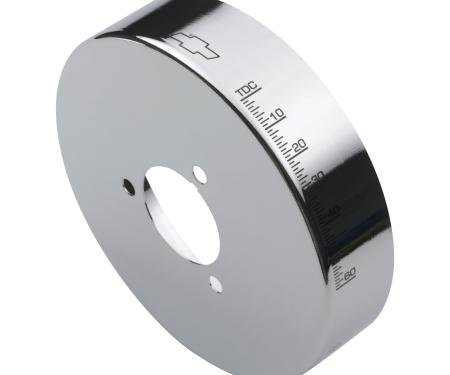 Proform Engine Harmonic Balancer Cover, For SB Chevy using 8 Inch Damper, Chrome 141-726