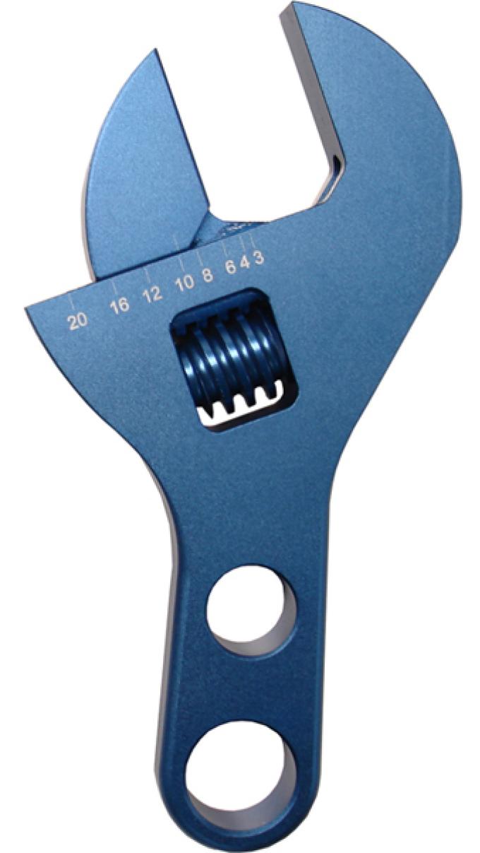 Proform Adjustable AN Wrench, Compact Model, Fits -10AN to -20AN Size Fittings, Blue 67724