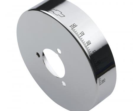 Proform Engine Harmonic Balancer Cover, For BB Chevy using 8 Inch Damper, Chrome 141-729