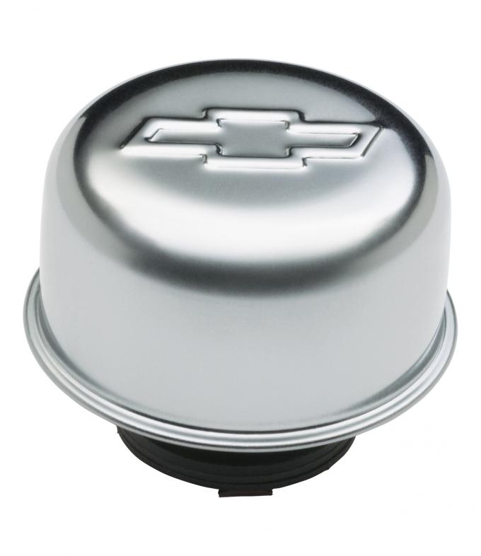 Proform Valve Cover Breather Cap, Chrome, Twist-On Type, 3in. Diameter, With Bowtie Logo 141-618