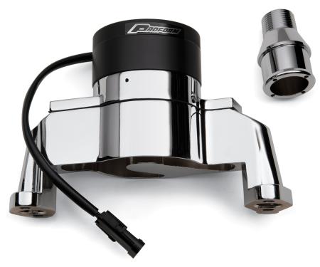 Proform Electric Engine Water Pump, Aluminum, Polished Finish, Fits SB Chevy Engines 66225P