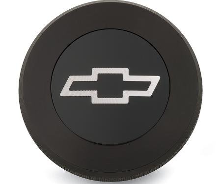 Proform Twist-On Radiator Cap, Chevrolet Bowtie Emblem, Black Anodized Billet Aluminum 141-820