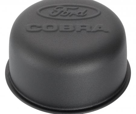 Proform Engine Valve Cover Breather, 3 In Dia, Cobra Logo, Push-In Style, Black Crinkle 302-226