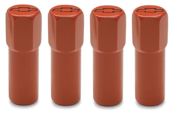 Proform Engine Valve Cover Mini Nuts, Steel, Orange, Bowtie Logo, Studs Included 141-601