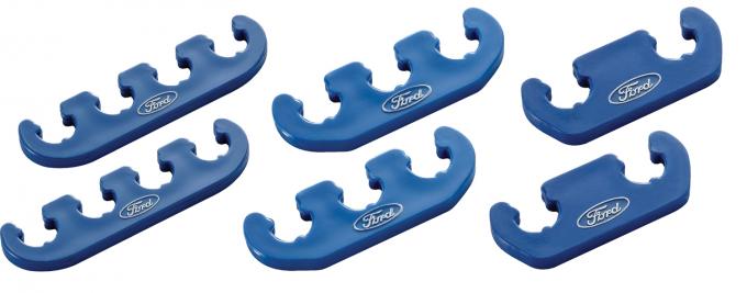 Proform Spark Plug Wire Dividers, Universal 2-3-4 Wire, w/ Ford Oval Logo, Blue 302-637