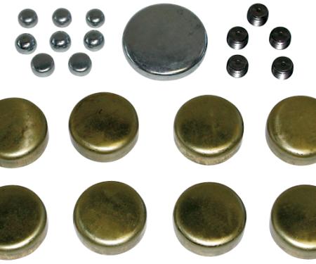 Proform Brass Freeze Plug Kit, For Pontiac V8 Engines, All Sizes Needed Included 66560