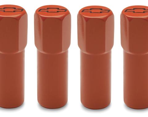 Proform Engine Valve Cover Mini Nuts, Steel, Orange, Bowtie Logo, Studs Included 141-601