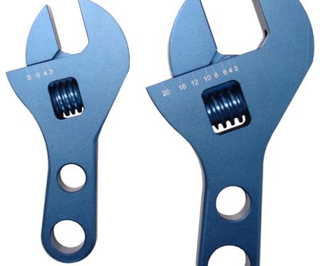 Proform Adjustable AN Wrench Set, One Fits -3AN to -8AN, One Fits -10AN to -20AN, Blue 67722