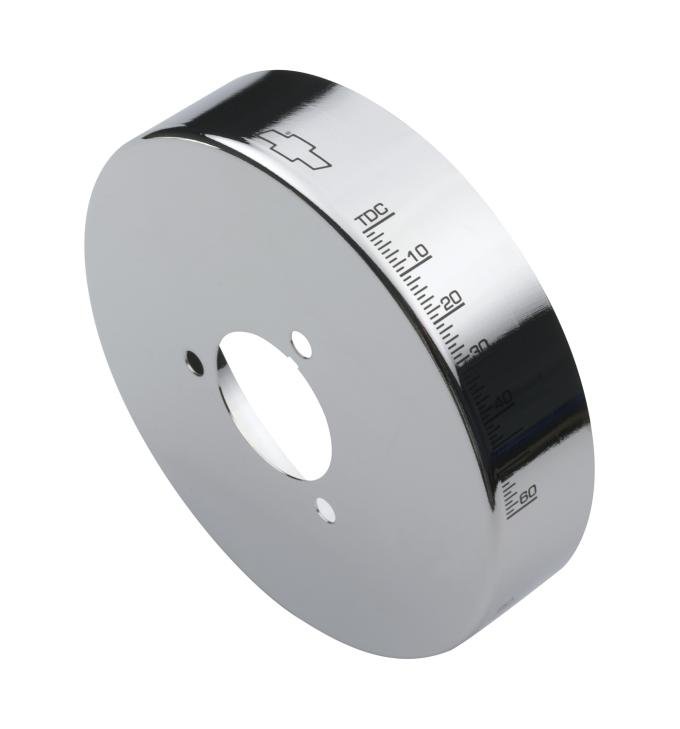 Proform Engine Harmonic Balancer Cover, For SB Chevy using 8 Inch Damper, Chrome 141-726