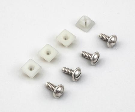 Detroit Muscle Technologies Mopar A B C E Body License Plate Screw Set 8pcs - STAINLESS GEN6276LP01-STAINLESS