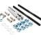 CFR Performance Finned Black Aluminum Shotgun Style Double Scoop Air Cleaner - Dual 4-Barrel (Chevy, Ford, Mopar) HZ-8006-3
