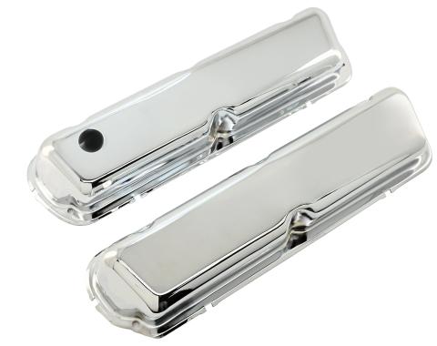 CFR Performance Steel Valve Covers Fits 1986-95 Ford 302 5.0L Fox-Body Mustang - Smooth - 1 Hole & 1 No-Hole HZ-9239