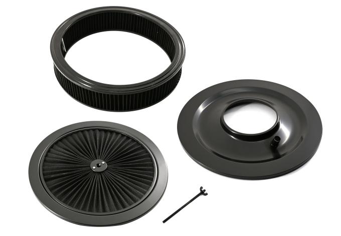CFR Performance 14" Black Steel Air Cleaner Set HZ-7143BOX-F