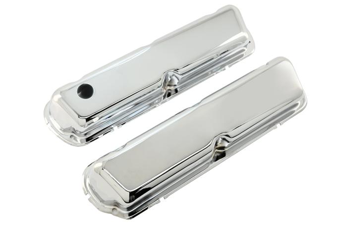 CFR Performance Steel Valve Covers Fits 1986-95 Ford 302 5.0L Fox-Body Mustang - Smooth - 1 Hole & 1 No-Hole HZ-9239