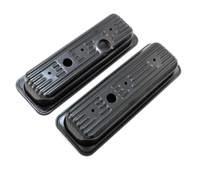 CFR Performance Steel Valve Covers Fits 1985-1993 Chevy/GMC 4.3L V6 - Center Bolt - Ball Milled HZ-7458
