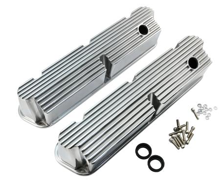 CFR Performance Aluminum Tall Pentroof Valve Covers - Fits 1962-1985 Ford 289 / 302 / 347 / 351W / 427 HZ-6729-3