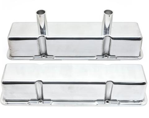 CFR Performance Aluminum Chevy SB 283-350 Tall Circle Track Valve Covers - Polished HZ-6140-POL