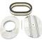 CFR Performance Chevy-Ford-Mopar Aluminum 12" Oval Air Cleaner Paper Filter Polished Partial Finned HZ-6020-4