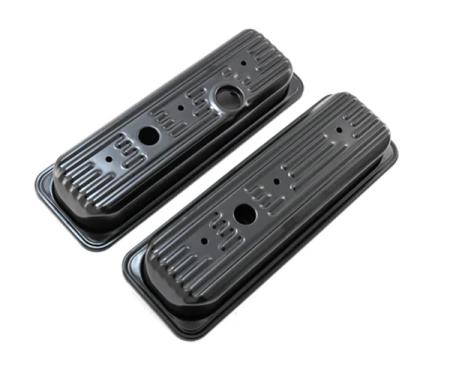 CFR Performance Steel Valve Covers Fits 1985-1993 Chevy/GMC 4.3L V6 - Center Bolt - Ball Milled HZ-7458