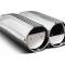 CFR Performance Finned Black Aluminum Shotgun Style Double Scoop Air Cleaner - Dual 4-Barrel (Chevy, Ford, Mopar) HZ-8006-3