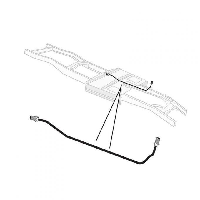 Dennis Carpenter Steel Fuel Line - 1 Piece - 1948-52 Ford Truck 7C-9282