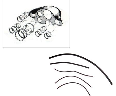 Dennis Carpenter Instrument Cluster Lens Seal Kit - 1956-57 Ford Car   B6A-17248-S