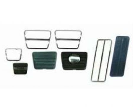 Camaro Pedal Pad & Trim Kit, For Cars With Front Disc Brakes & Manual Transmission, 1967-1968