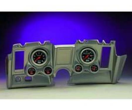 Camaro Instrument Cluster Panel, Brushed Aluminum Finish, With Sport-Comp Series AutoMeter Gauges, 1969