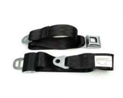 Seatbelt Solutions Camaro 1970-1992 Universal Lap Belt, 60" with Starburst Push Button 1203601000 | Black