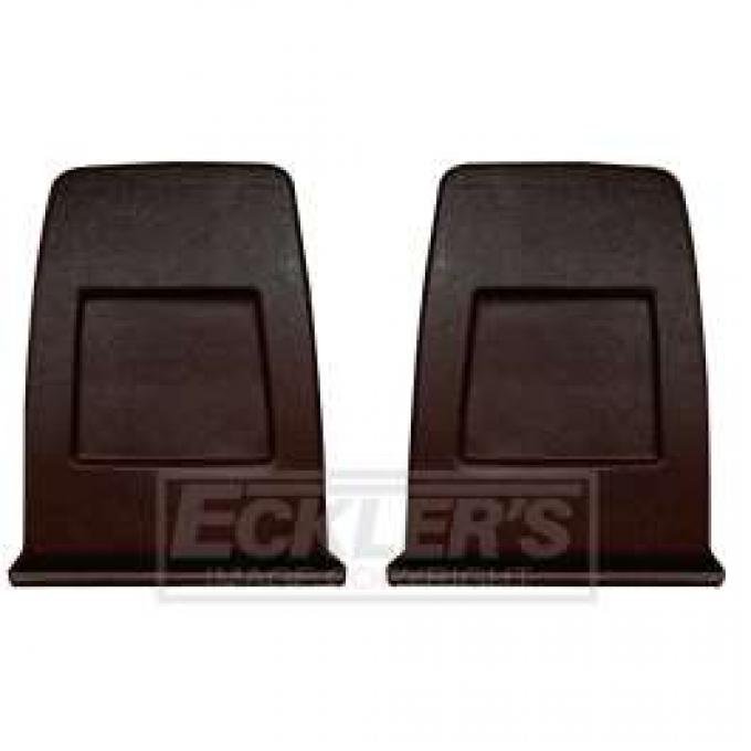 Camaro Bucket Seat Back Plastic Panels, Black, 1971-1977