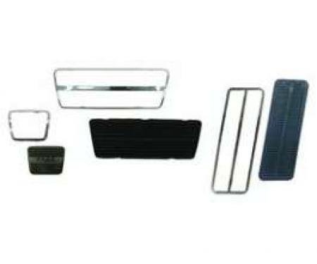 Camaro Pedal Pad & Trim Kit, For Cars With Drum Brakes & Automatic Transmission, 1967-1968