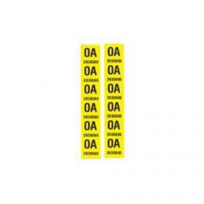 Camaro Leaf Spring Tape Decals, Code OA, Z28, 1968