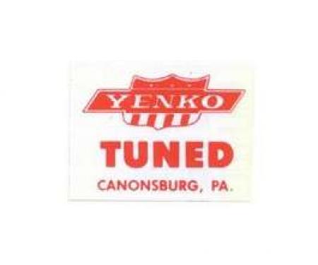 Camaro Window Decal, Yenko Tuned, 1967-1969