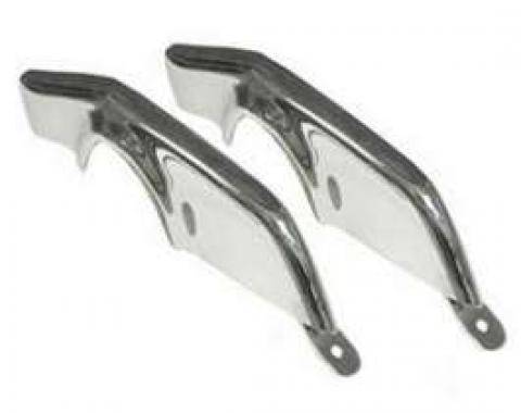 Camaro Front Bumper Guards, Chrome, Deluxe, With Mounting Brackets & Rubber Inserts, 1967-1968