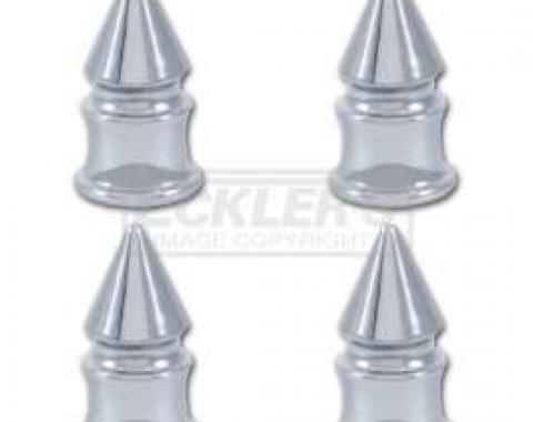 Camaro Valve Stem Caps, Chrome Spike, 1967-2014