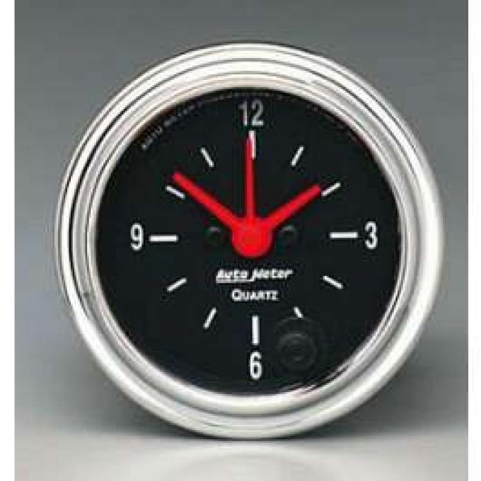 Camaro Clock, Chrome, AutoMeter