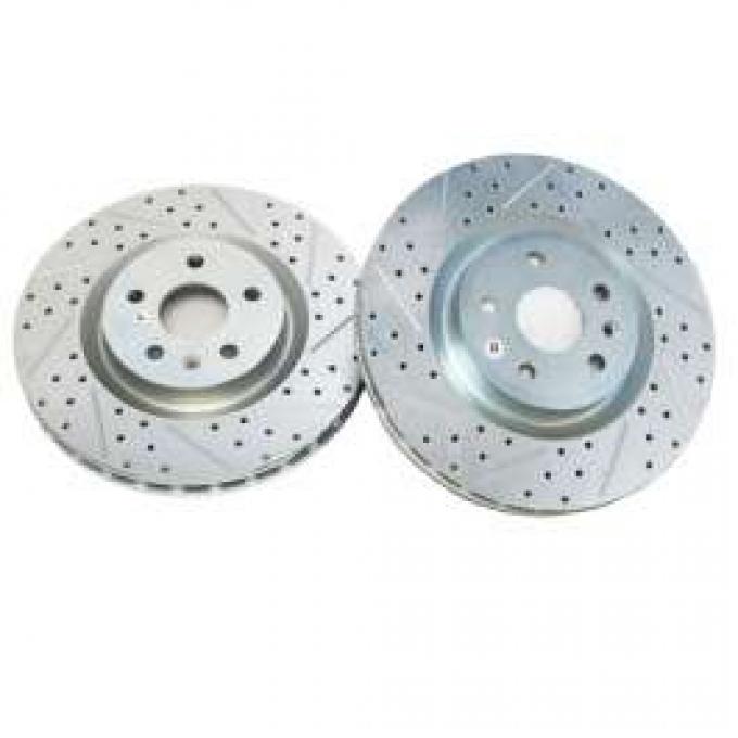 Camaro Rotor, Baer Sport, Slotted, Crossdrilled, Zinc Plated ,Rear, SS Model, 2010-2013