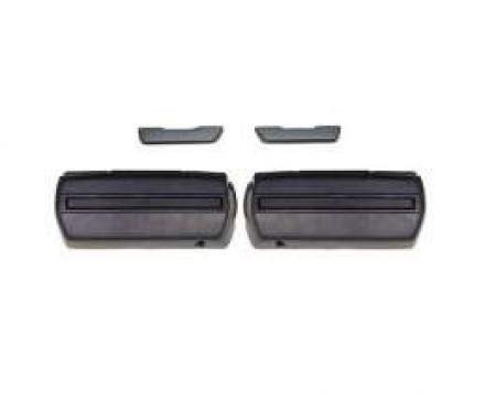 Camaro Armrest Kit, Front, Standard Interior, Black, 1968-1969